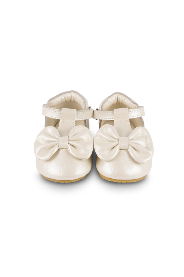 Kids Donsje Meau Shoes - Off White Metallic Leather