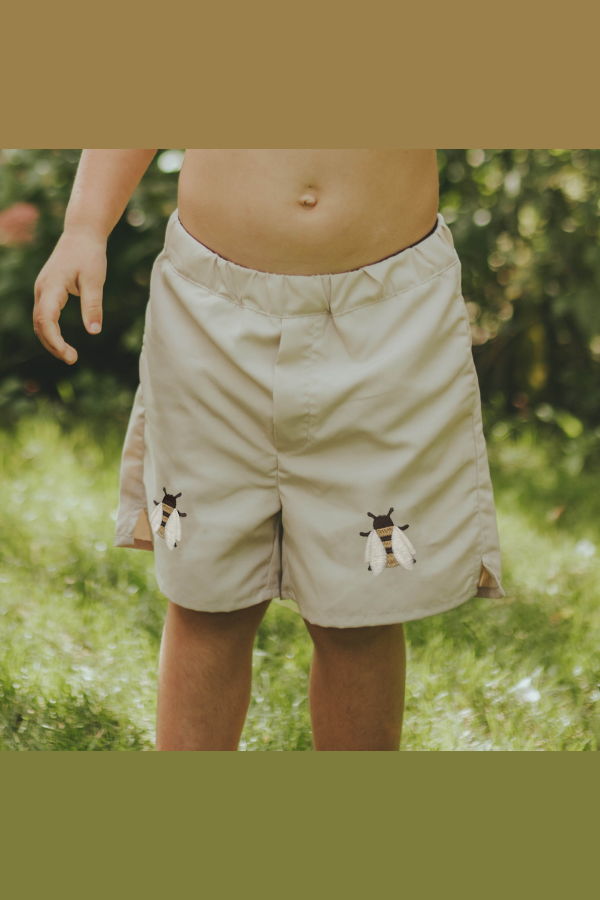 KIDS Donsje Mees Swim Shorts Bee - Cream