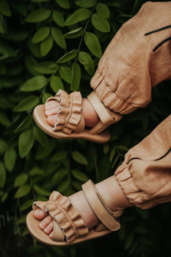 KIDS Donsje Miene Sandals - Light Rust Leather
