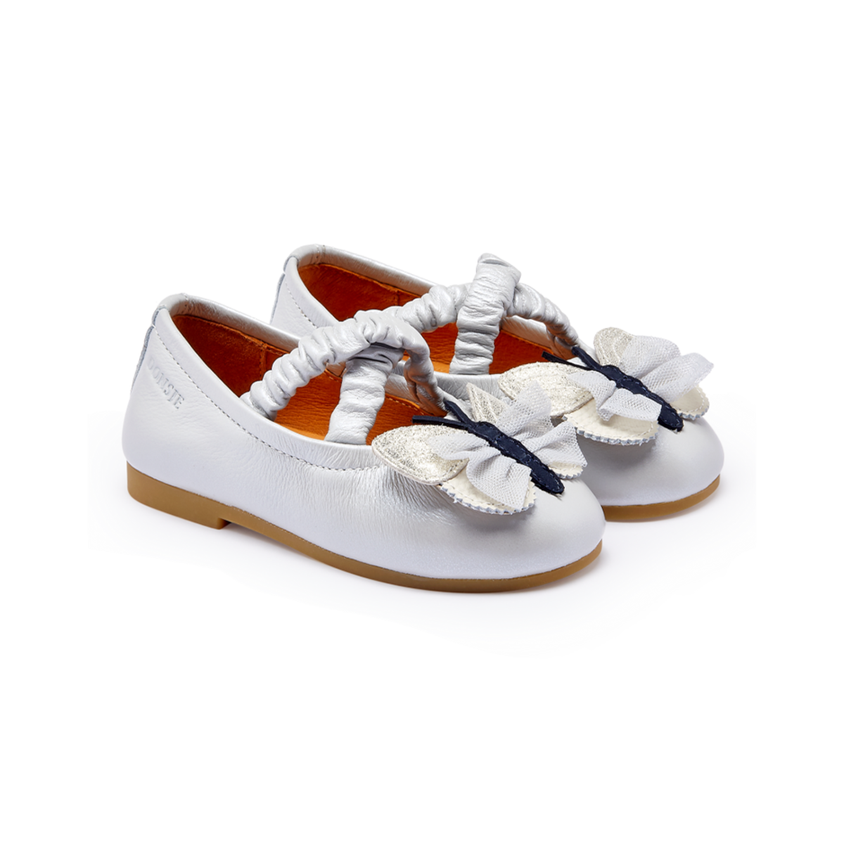 KIDS Donsje Mileni Ballerinas - Silver Blue Metallic Leather - Image 3 of 4