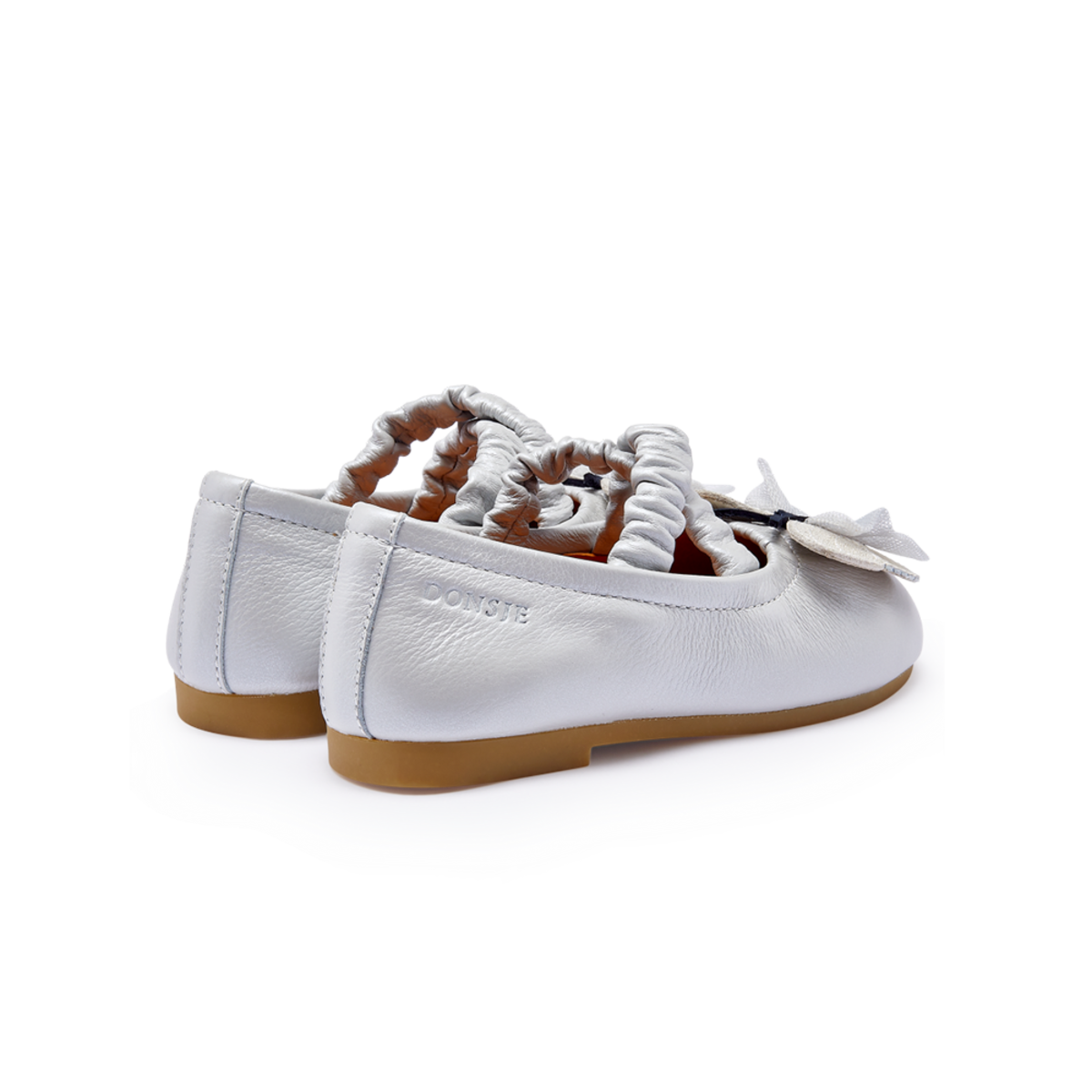 KIDS Donsje Mileni Ballerinas - Silver Blue Metallic Leather - Image 4 of 4