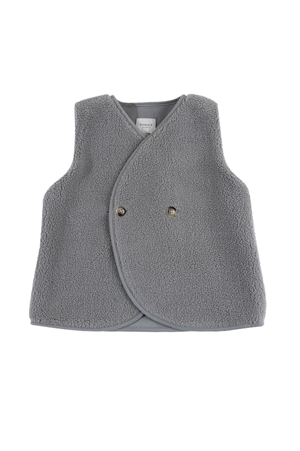 KIDS Donsje Monty Gilet - Lava Grey