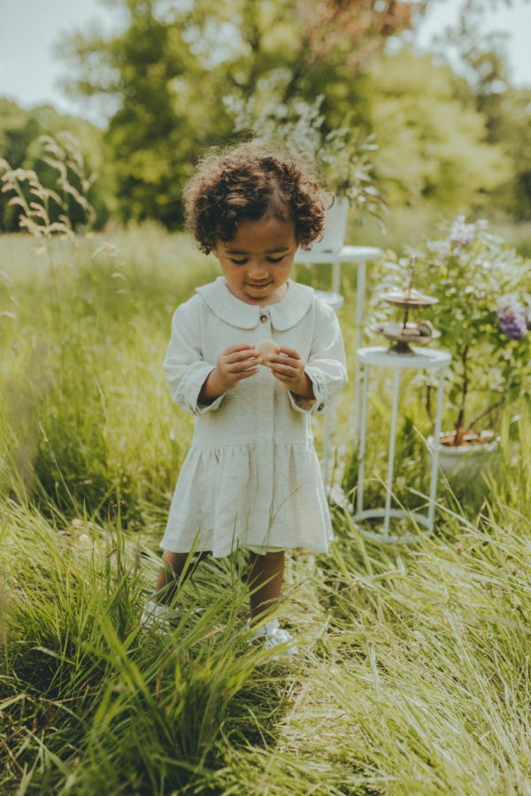 KIDS Donsje Noelle Dress - Warm White Melange