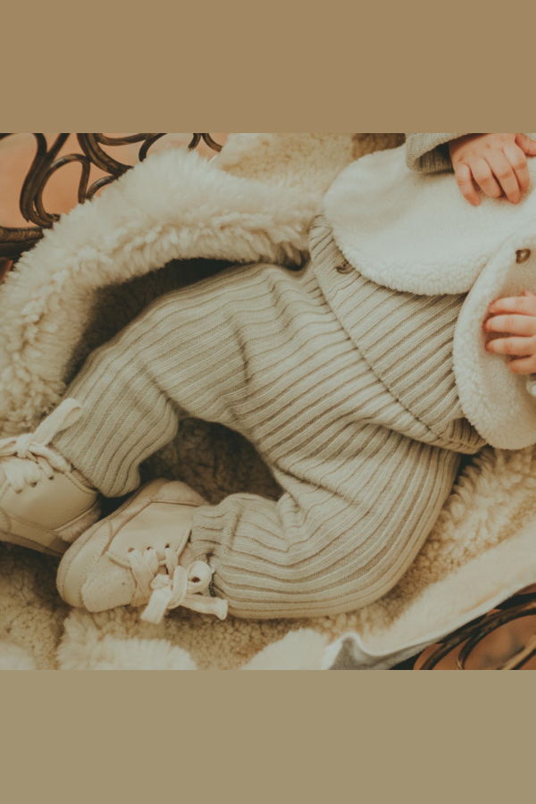 KIDS Donsje Olle Merino Wool Trousers - Oyster Grey