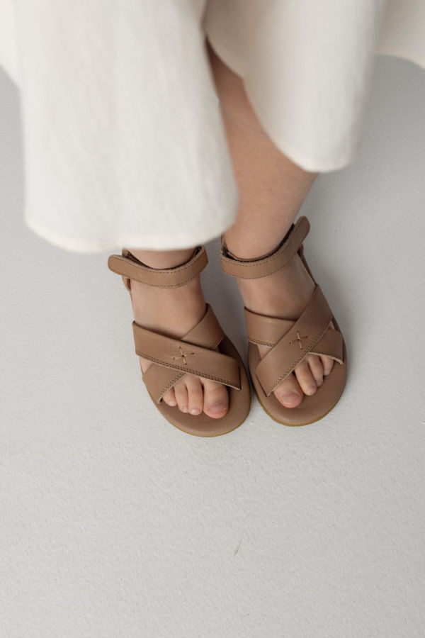 KIDS Donsje Otis Sandals - Truffle Leather