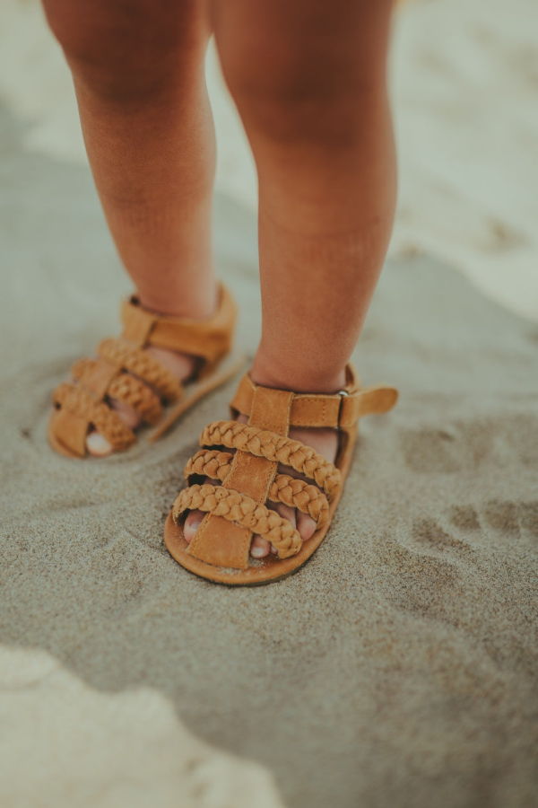 KIDS Donsje Pam Sandals - Camel Classic Leather