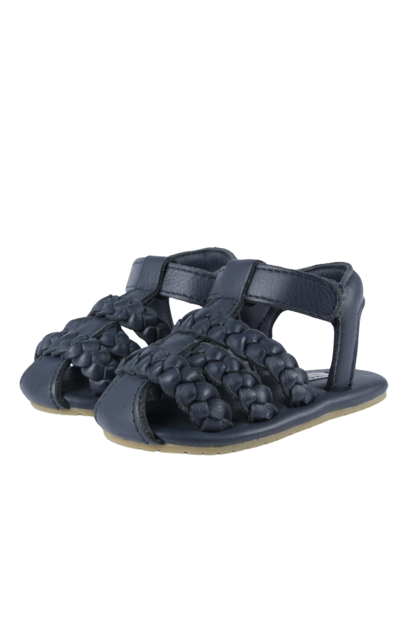 KIDS Donsje Pam Sandals - Navy Leather