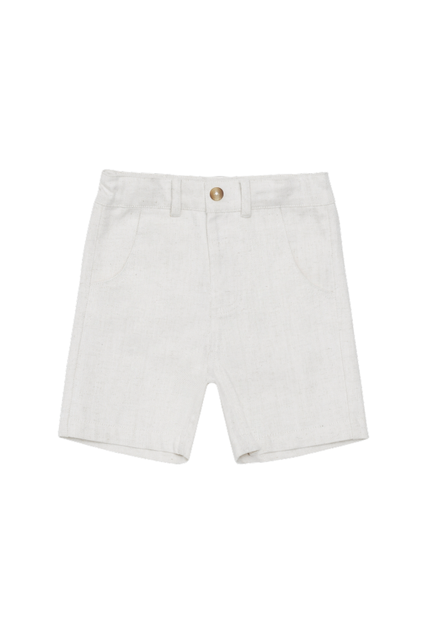 KIDS Donsje Panier Shorts - White Sand Melange