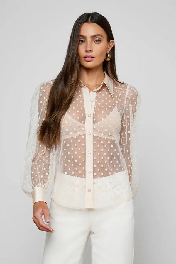 L'agence Sophie Long-Sleeved Blouse - Ecru
