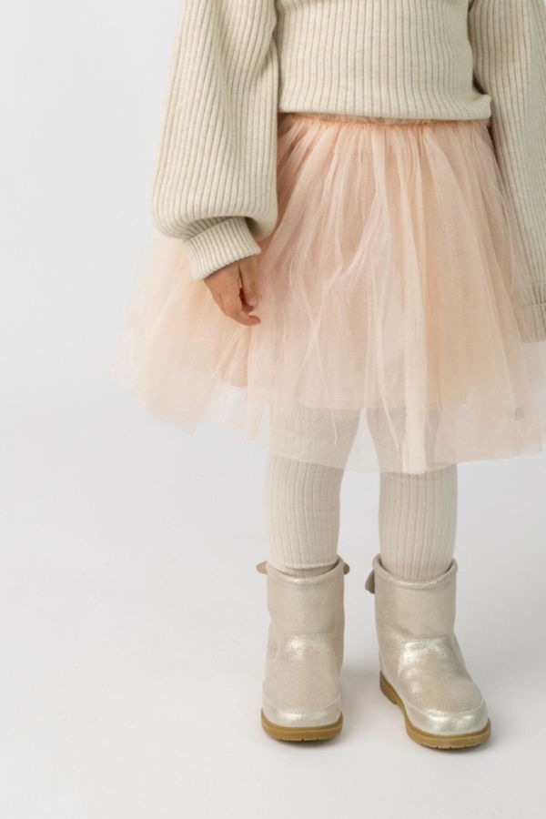 KIDS Donsje Pien Skirt - Soft Powder Metallic