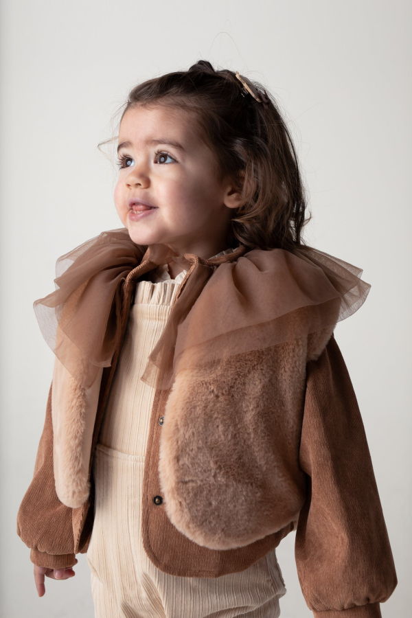 KIDS Donsje Pimmy Gilet - Cloudy Rose Teddy
