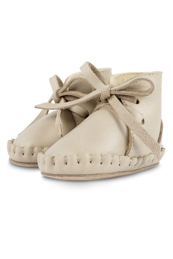 KIDS Donsje Pina Classic Booties - Ivory Classic Leather
