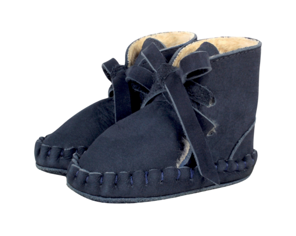 KIDS Donsje Pina Classic Booties - Navy Nubuck