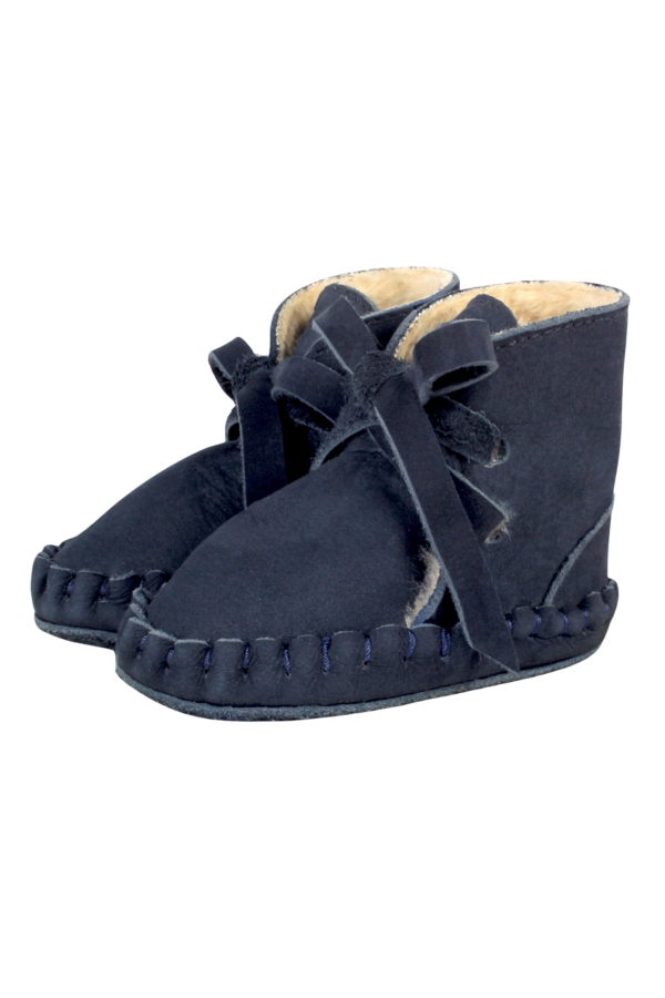 KIDS Donsje Pina Classic Booties - Navy Nubuck