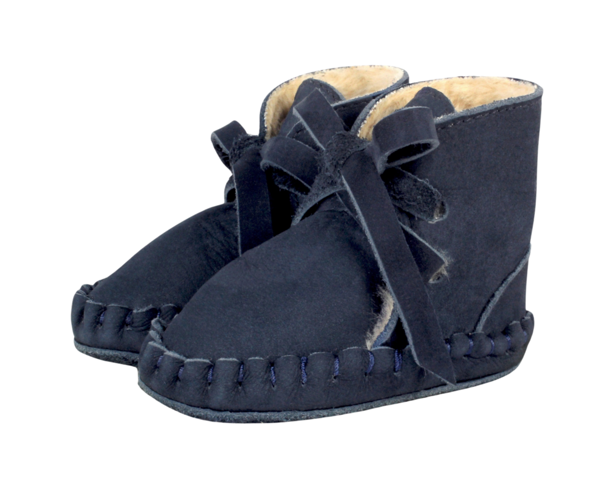 KIDS Donsje Pina Classic Booties - Navy Nubuck - Image 1 of 6