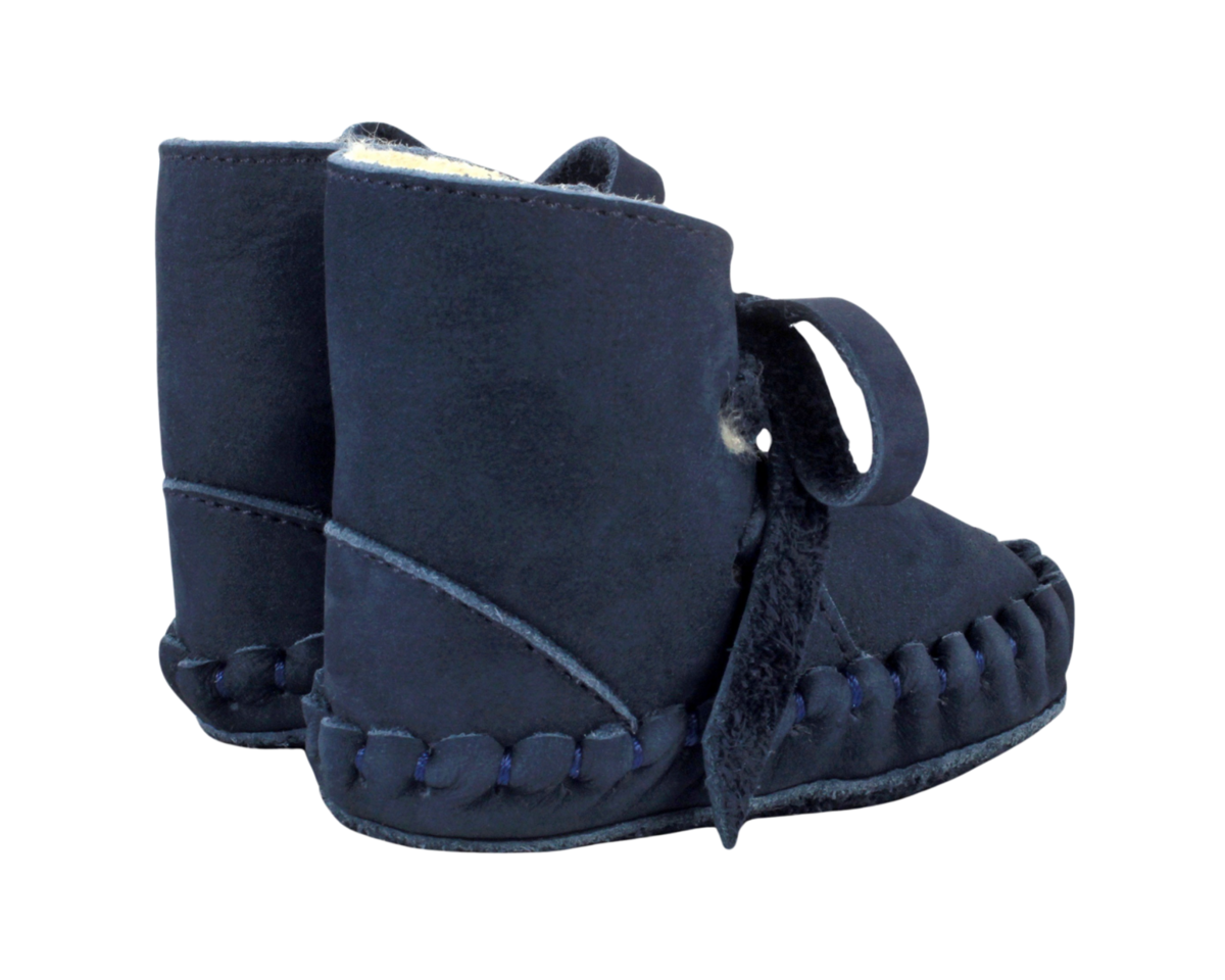 KIDS Donsje Pina Classic Booties - Navy Nubuck - Image 3 of 6
