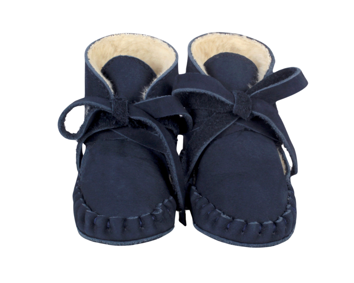 KIDS Donsje Pina Classic Booties - Navy Nubuck - Image 4 of 6