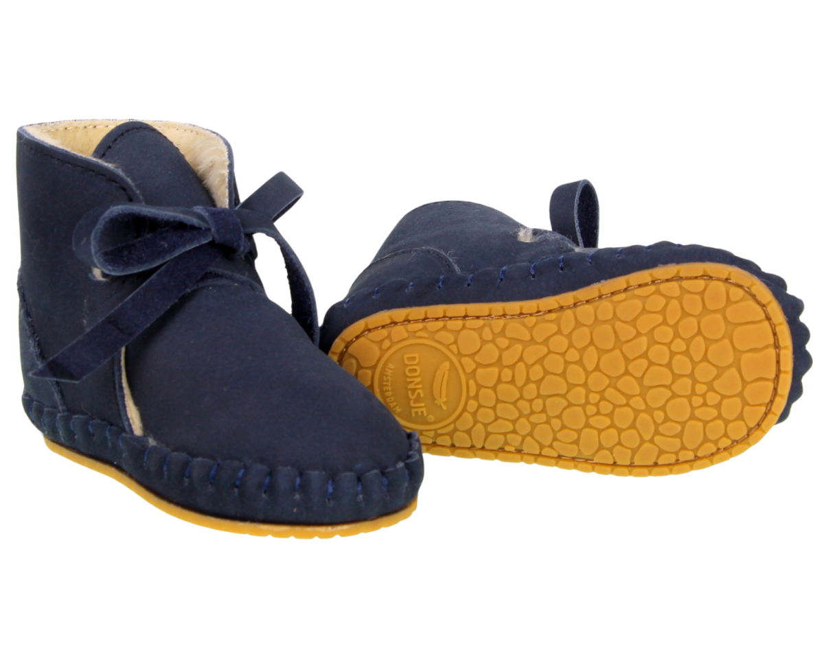KIDS Donsje Pina Classic Booties - Navy Nubuck - Image 6 of 6