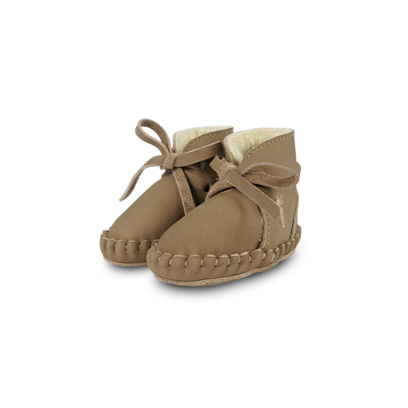 KIDS Donsje Pina Classic Booties - Truffle Nubuck