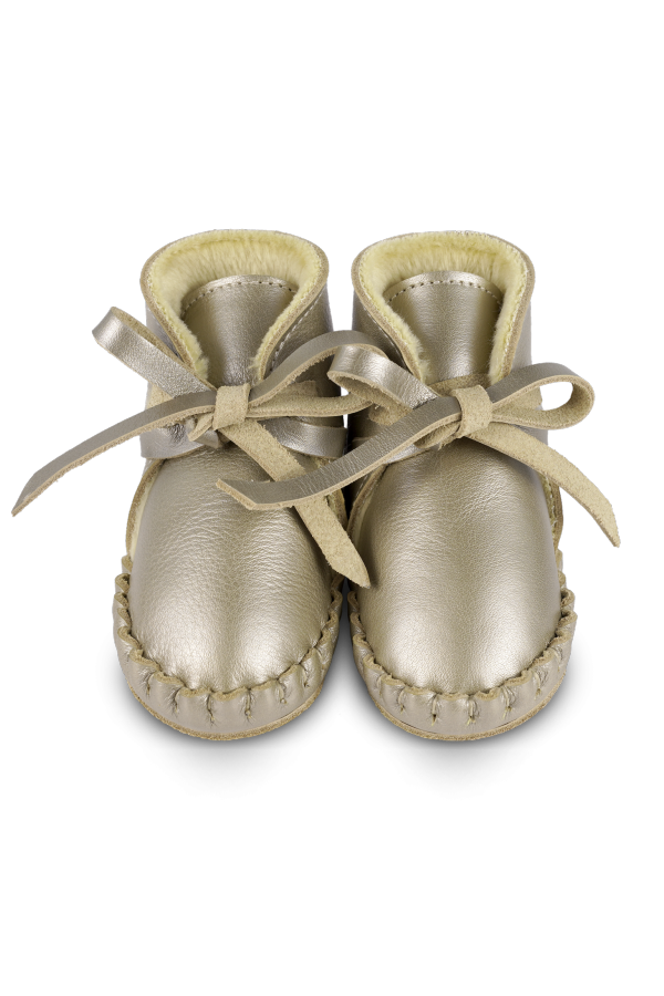 KIDS Donsje Pina Exclusive Booties - Champagne Metallic Leather