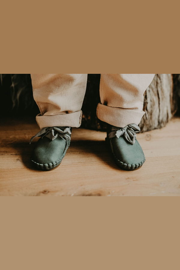 KIDS Donsje Pina Organza Booties - Grey Nubuck + Grey Cotton