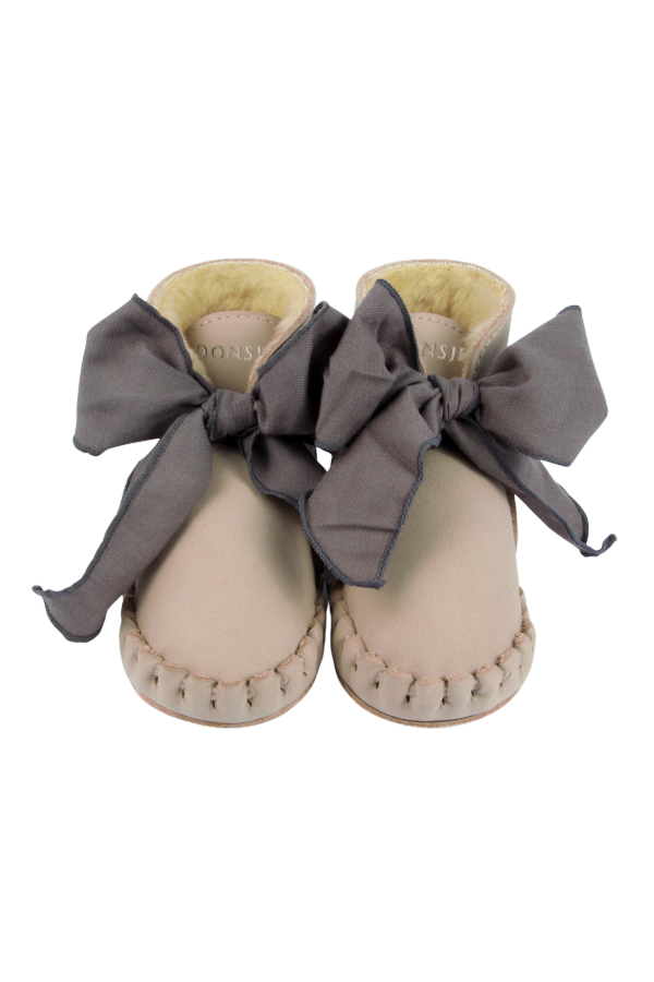 KIDS Donsje Pina Organza Booties - Lilac Nubuck + Lavender Cotton