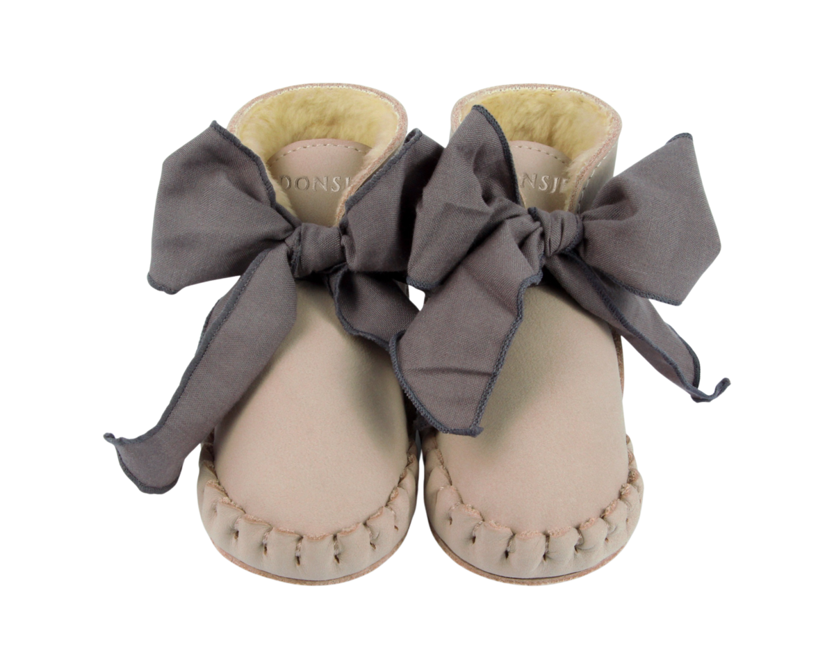 KIDS Donsje Pina Organza Booties - Lilac Nubuck + Lavender Cotton - Image 2 of 5