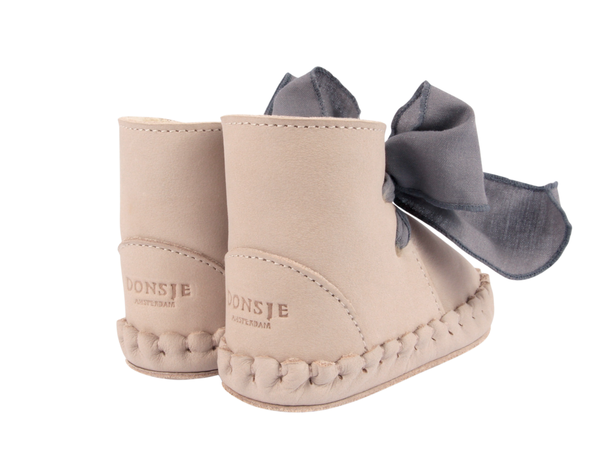 KIDS Donsje Pina Organza Booties - Lilac Nubuck + Lavender Cotton - Image 3 of 5