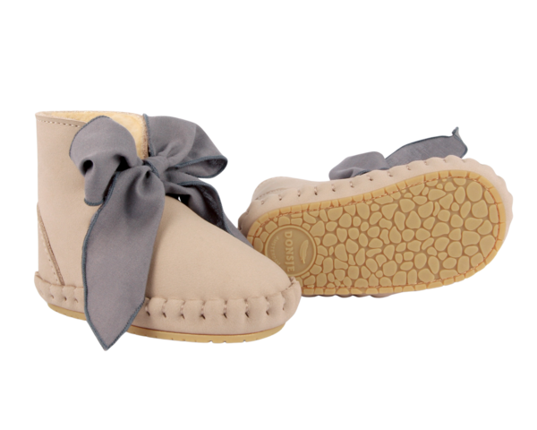 KIDS Donsje Pina Organza Booties - Lilac Nubuck + Lavender Cotton