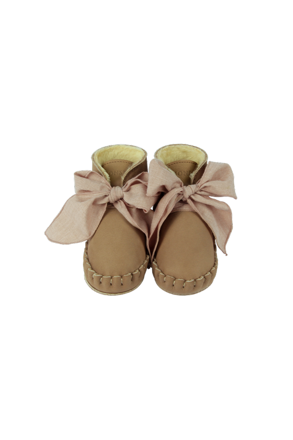 KIDS Donsje Pina Organza Booties - Truffle Nubuck