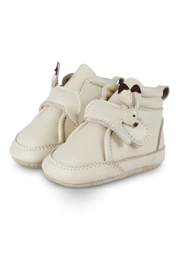 KIDS Donsje Plou Arctic Hare Baby Sneakers - Cream Leather