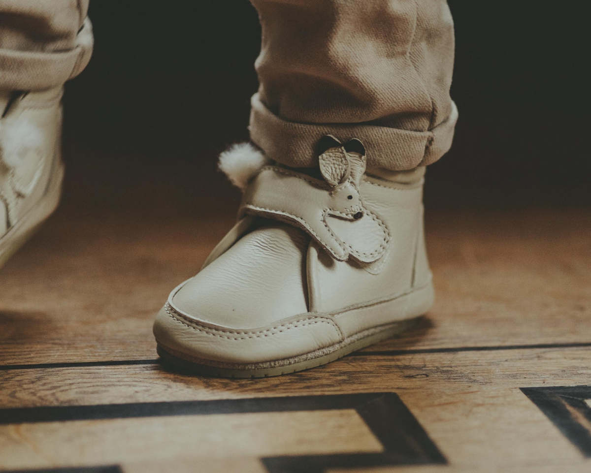 KIDS Donsje Plou Arctic Hare Baby Sneakers - Cream Leather - Image 2 of 6