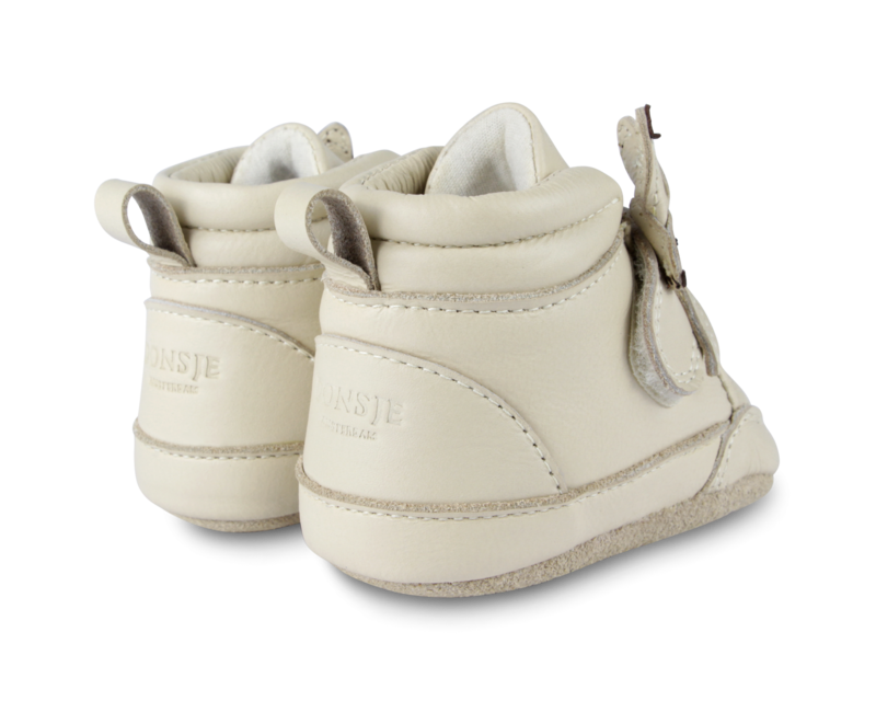KIDS Donsje Plou Arctic Hare Baby Sneakers - Cream Leather