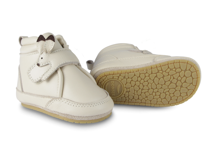 KIDS Donsje Plou Arctic Hare Baby Sneakers - Cream Leather