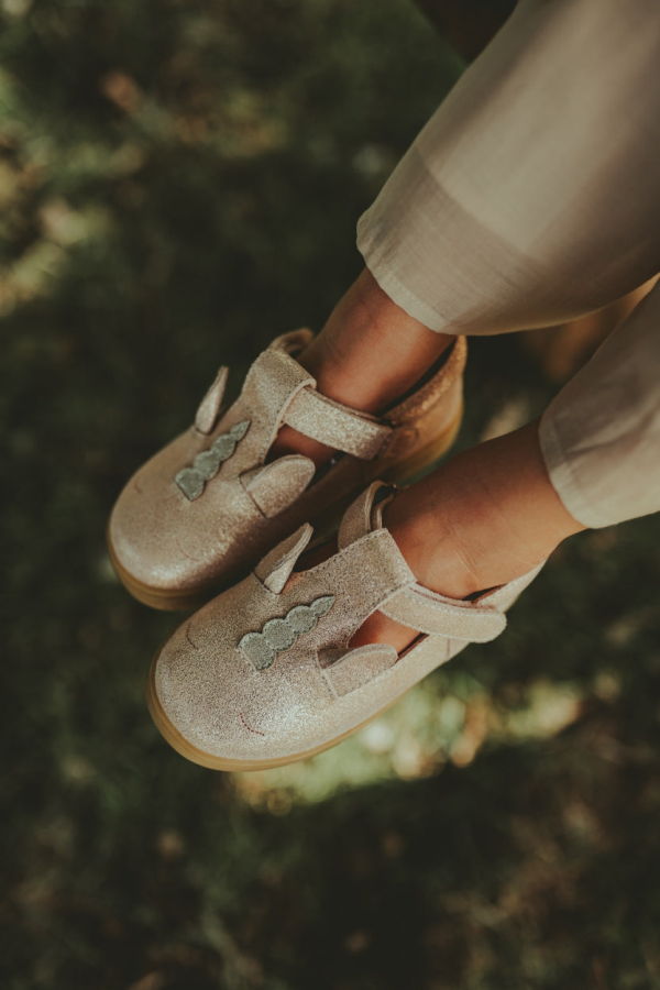 KIDS Donsje Qesterre Unicorn Shoes - Powder Metallic Leather