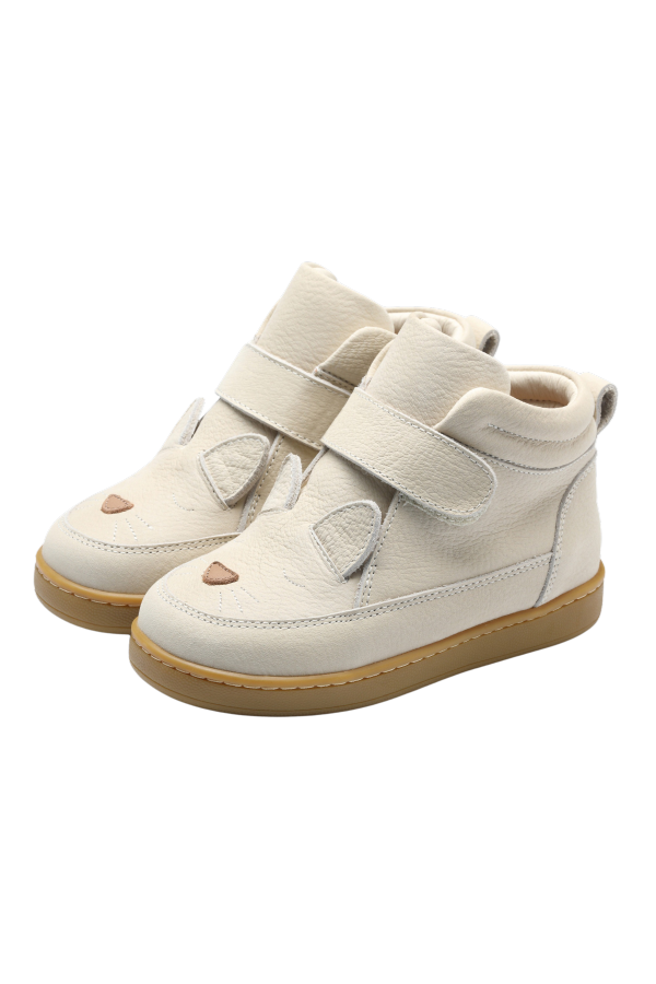 KIDS Donsje Qika Sneakers | Kitten Sneakers - Cream Betting Leather