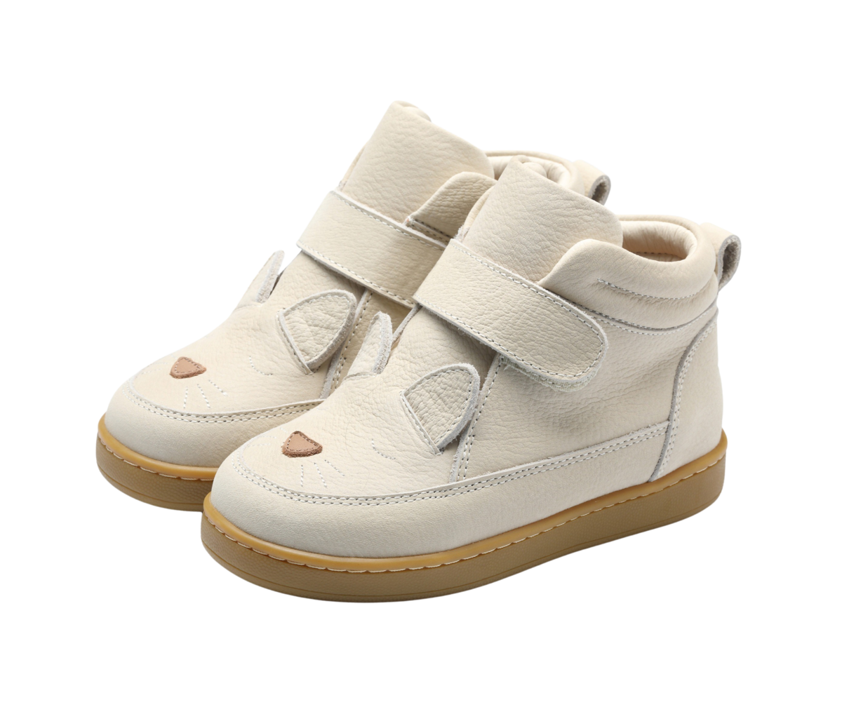 KIDS Donsje Qika Sneakers | Kitten Sneakers - Cream Betting Leather - Image 1 of 6