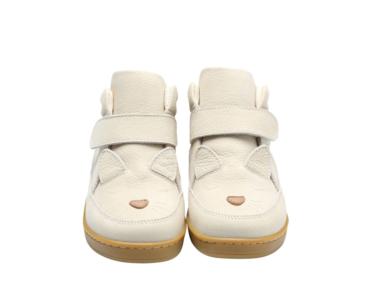 KIDS Donsje Qika Sneakers | Kitten Sneakers - Cream Betting Leather - Image 3 of 6
