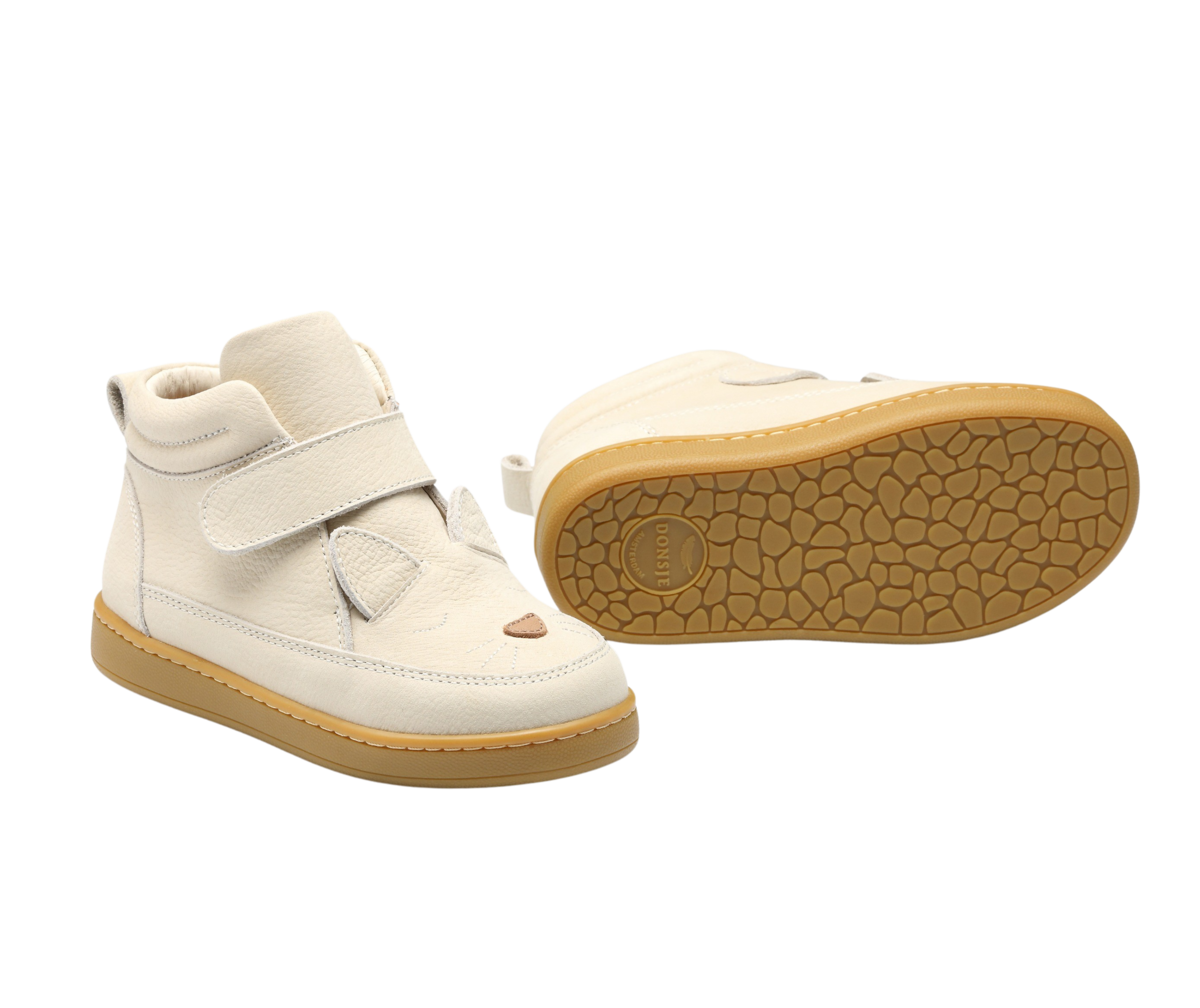 KIDS Donsje Qika Sneakers | Kitten Sneakers - Cream Betting Leather - Image 6 of 6