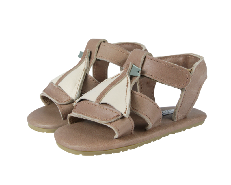 KIDS Donsje Qlops Boat Sandals - Nutmeg Leather