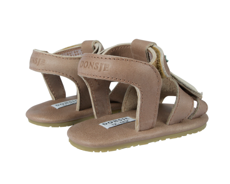 KIDS Donsje Qlops Boat Sandals - Nutmeg Leather