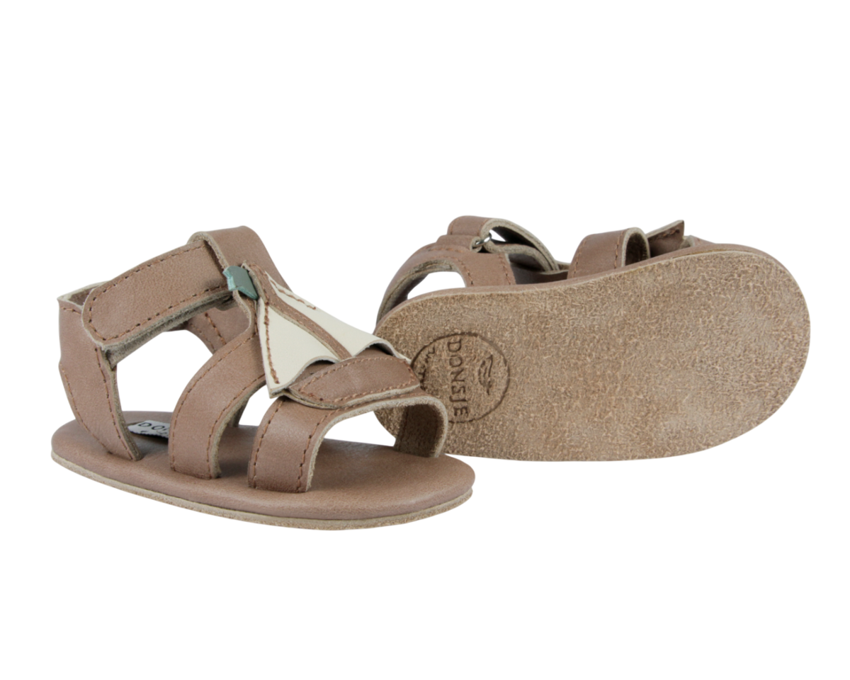KIDS Donsje Qlops Boat Sandals - Nutmeg Leather - Image 5 of 6
