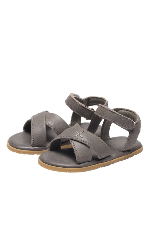 KIDS Donsje Qotis Sandals - Grey Leather