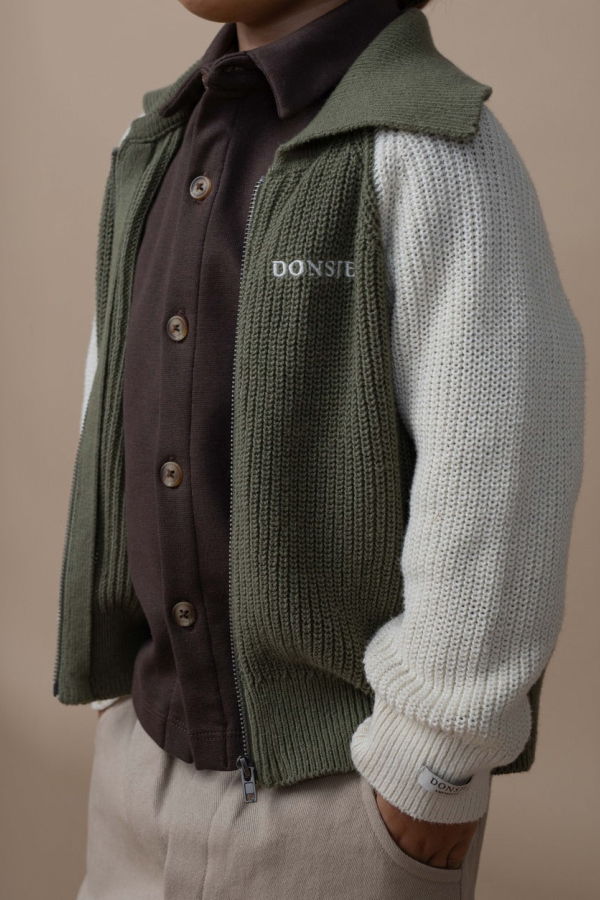 KIDS Donsje Qouten Shirt - Espresso