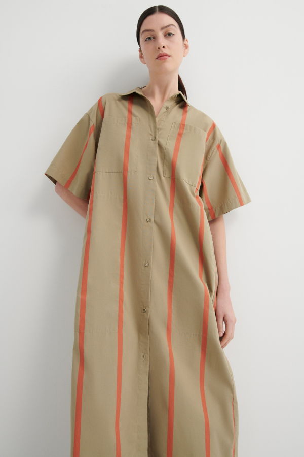 Kowtow Balance Dress - Nasturtium Stripe
