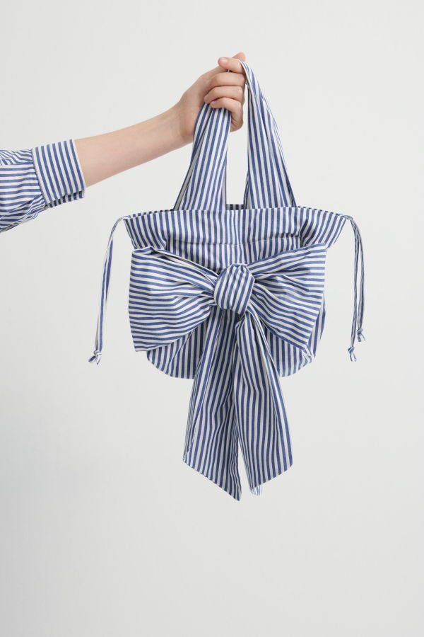 Kowtow Bow Bag - Workwear Stripe