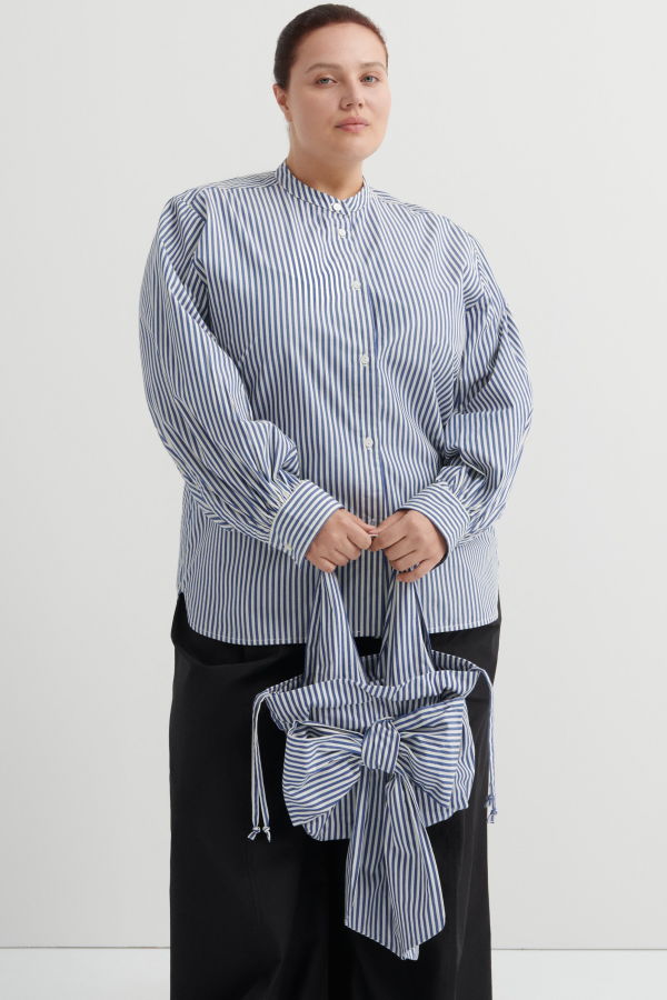 Kowtow Bow Bag - Workwear Stripe