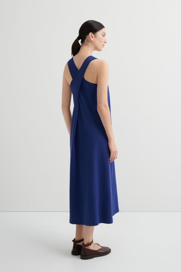Kowtow Cross Back Dress - Factory Blue