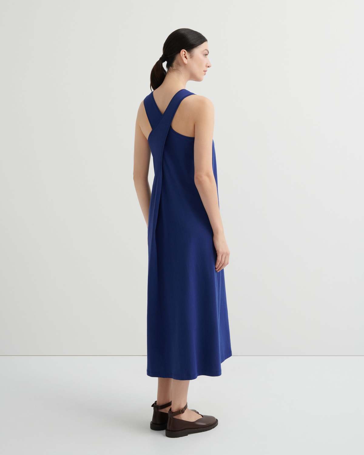 Kowtow Cross Back Dress - Factory Blue - Image 1 of 4