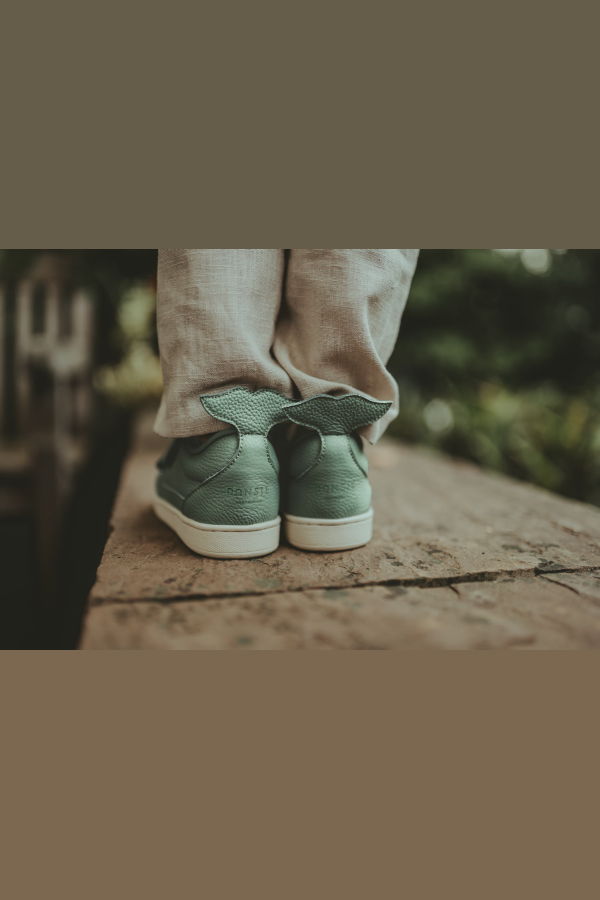 KIDS Donsje Rian Sneakers - Jade Leather